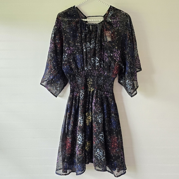 NWT Free People Anna Mini Dress Open Back Metallic Spots XS - Picture 5 of 12